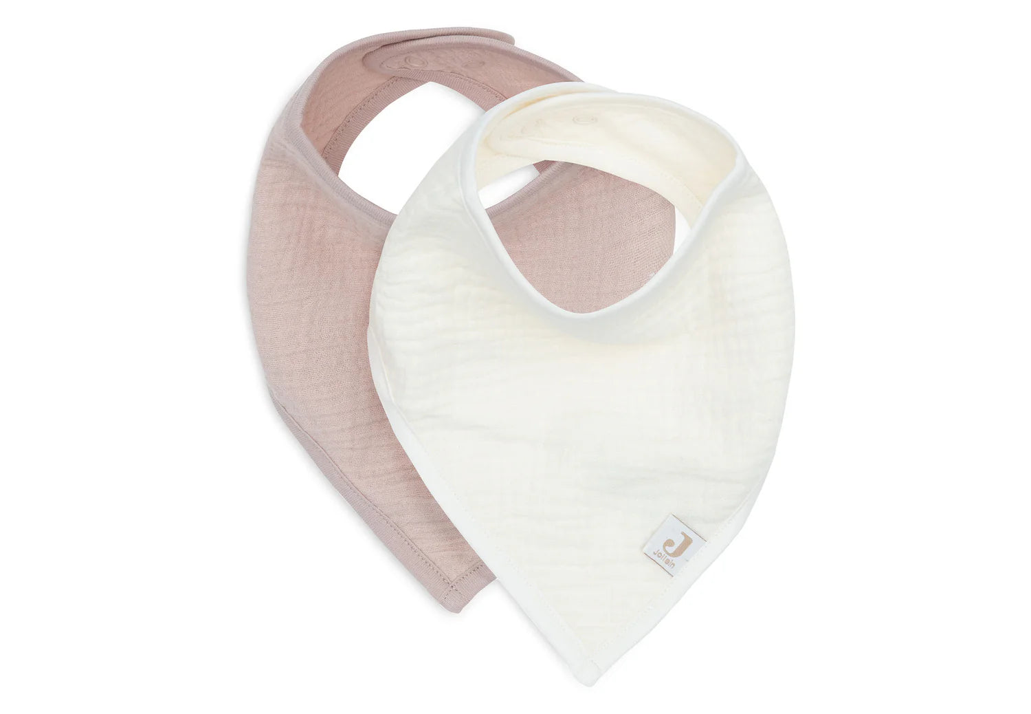 Bavoir Bandana Gaze de Coton - 2 Unités Wild Rose/Oatmeal