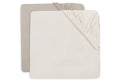 Lot 2 Draps housse - Oatmeal/Sand 70 x 140cm