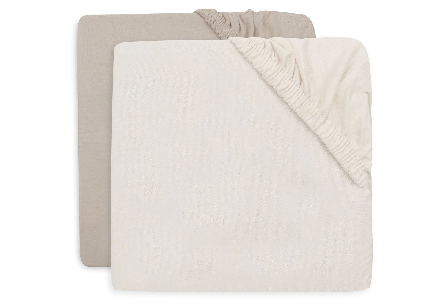Lot 2 Draps housse - Oatmeal/Sand 70 x 140cm