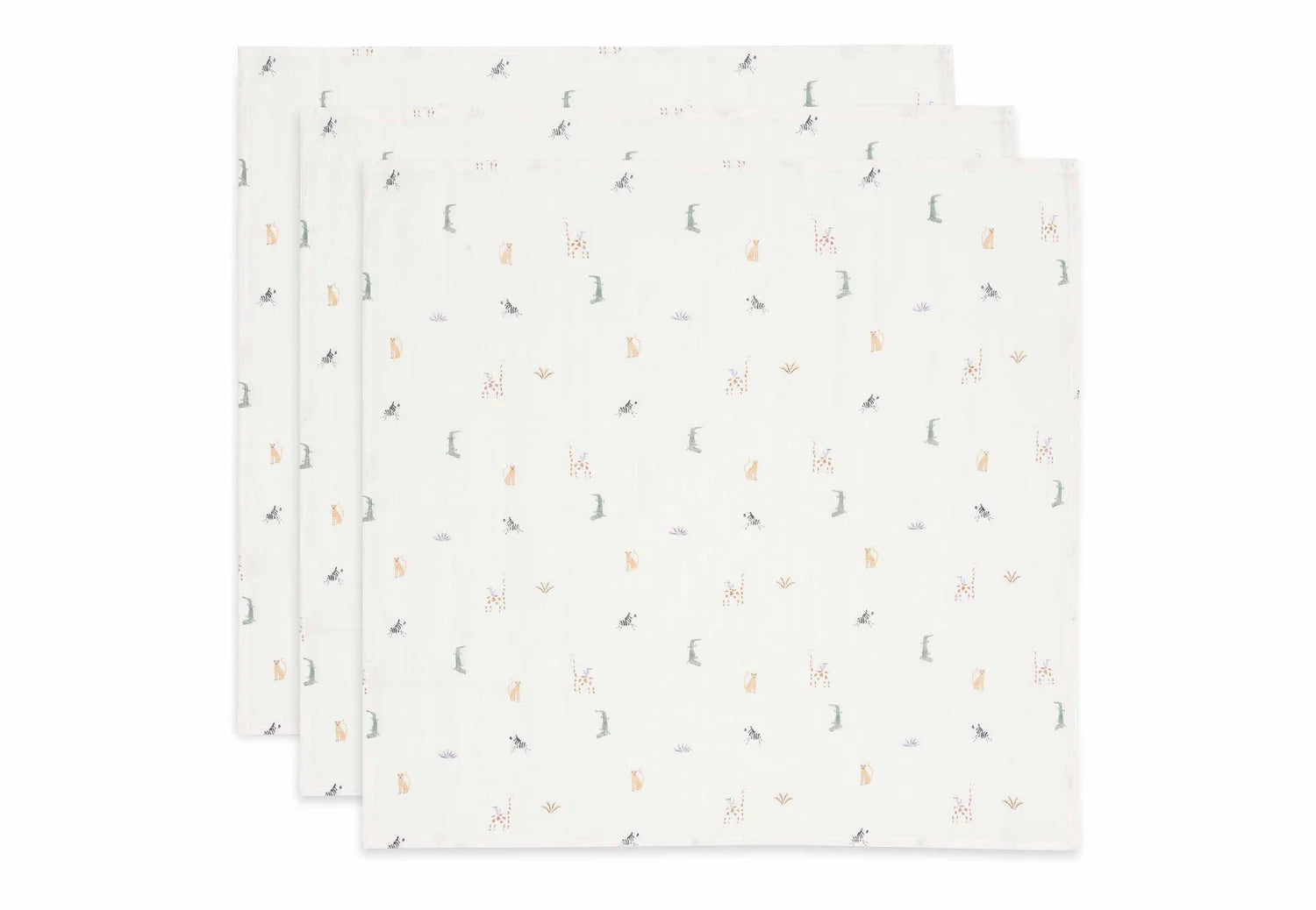 Lange gaze de coton small 70x70cm - Jungle Jambo - 3 Unités