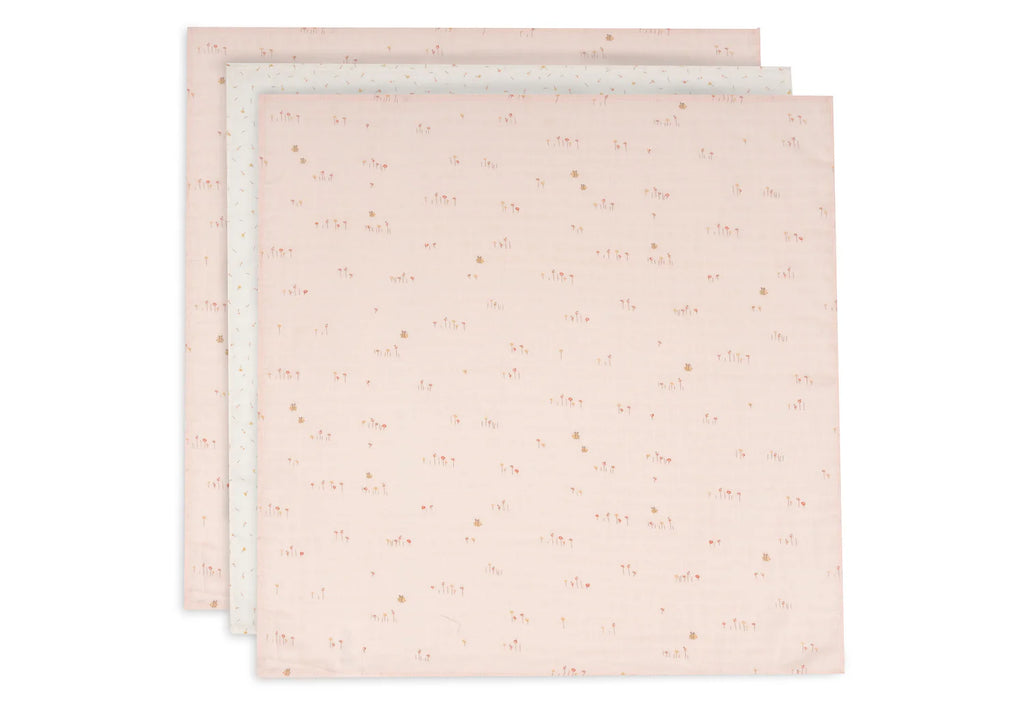 Lange gaze de coton small 70x70cm - Pretty Picnic - 3 Unités