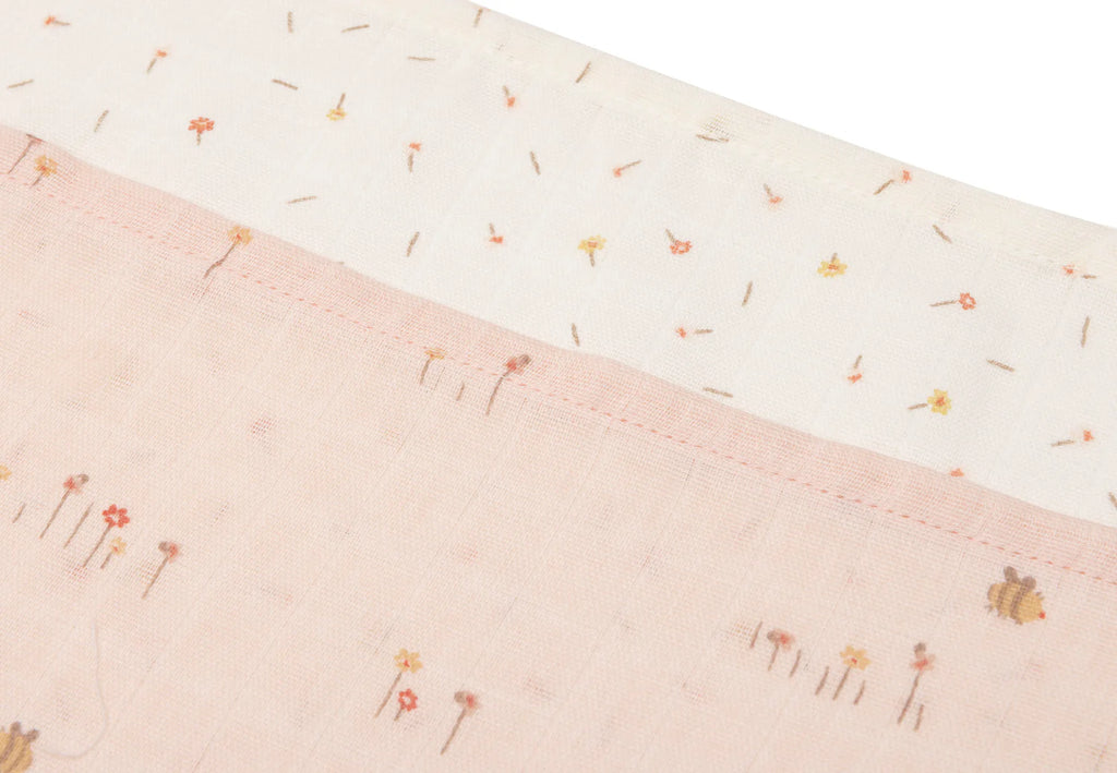 Lange gaze de coton small 70x70cm - Pretty Picnic - 3 Unités