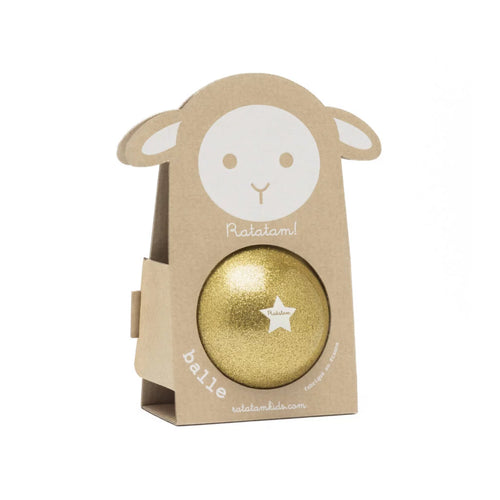 Balle mouton pailletée 10 cm – Or