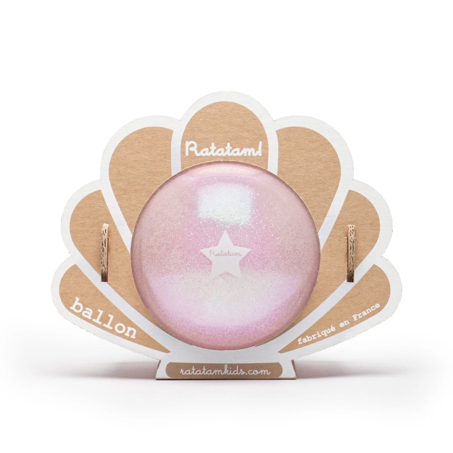 Balle coquillage 10 cm - Rose
