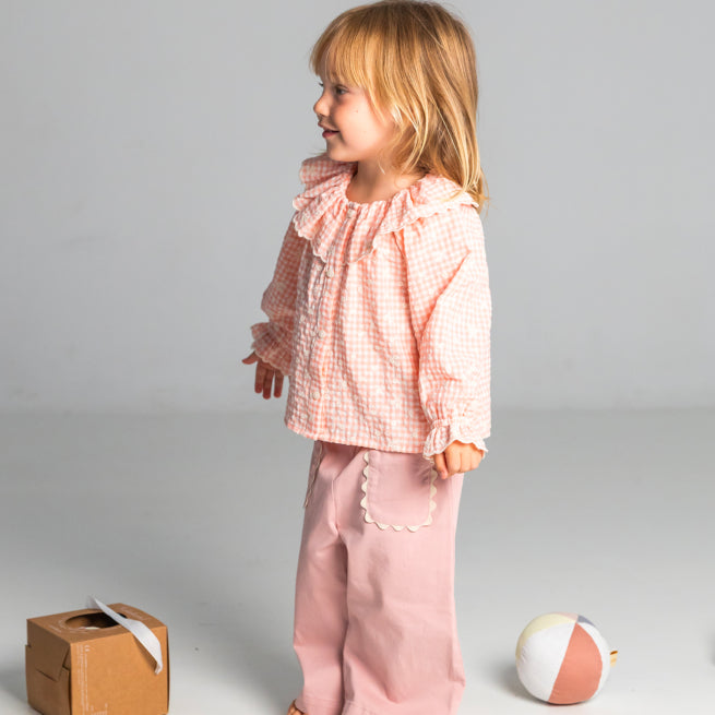 Balle tissus bébé 10 cm - Rose