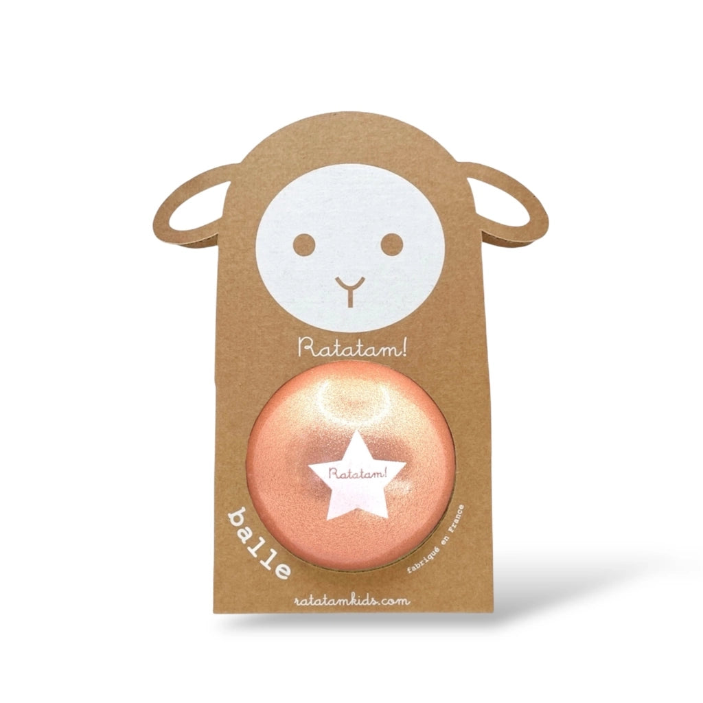 Balle mouton pailletée 10 cm – Cuivre