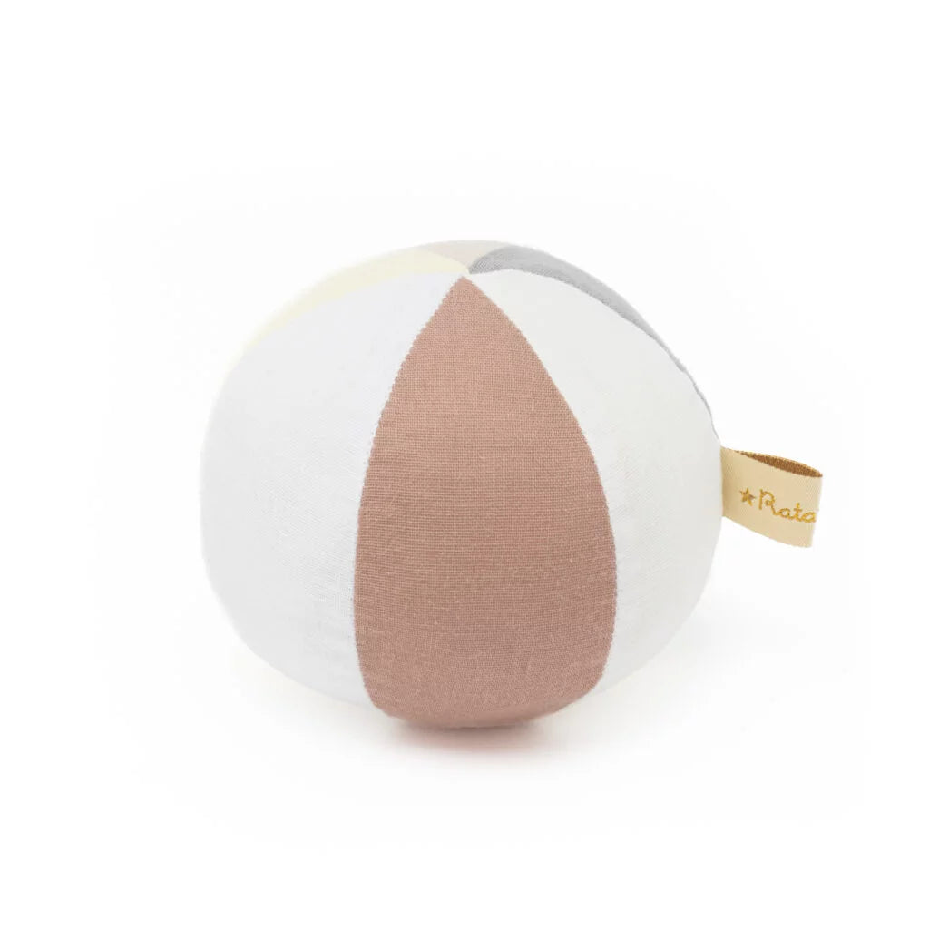 Balle tissus bébé 10 cm - Rose