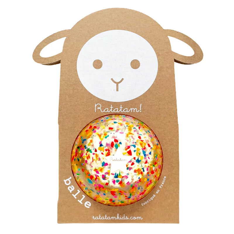 Balle Confetti Recyclé 10cm - Multicolore