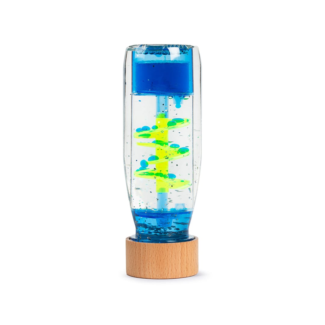 Bouteille sensorielle - Spirale Bleu
