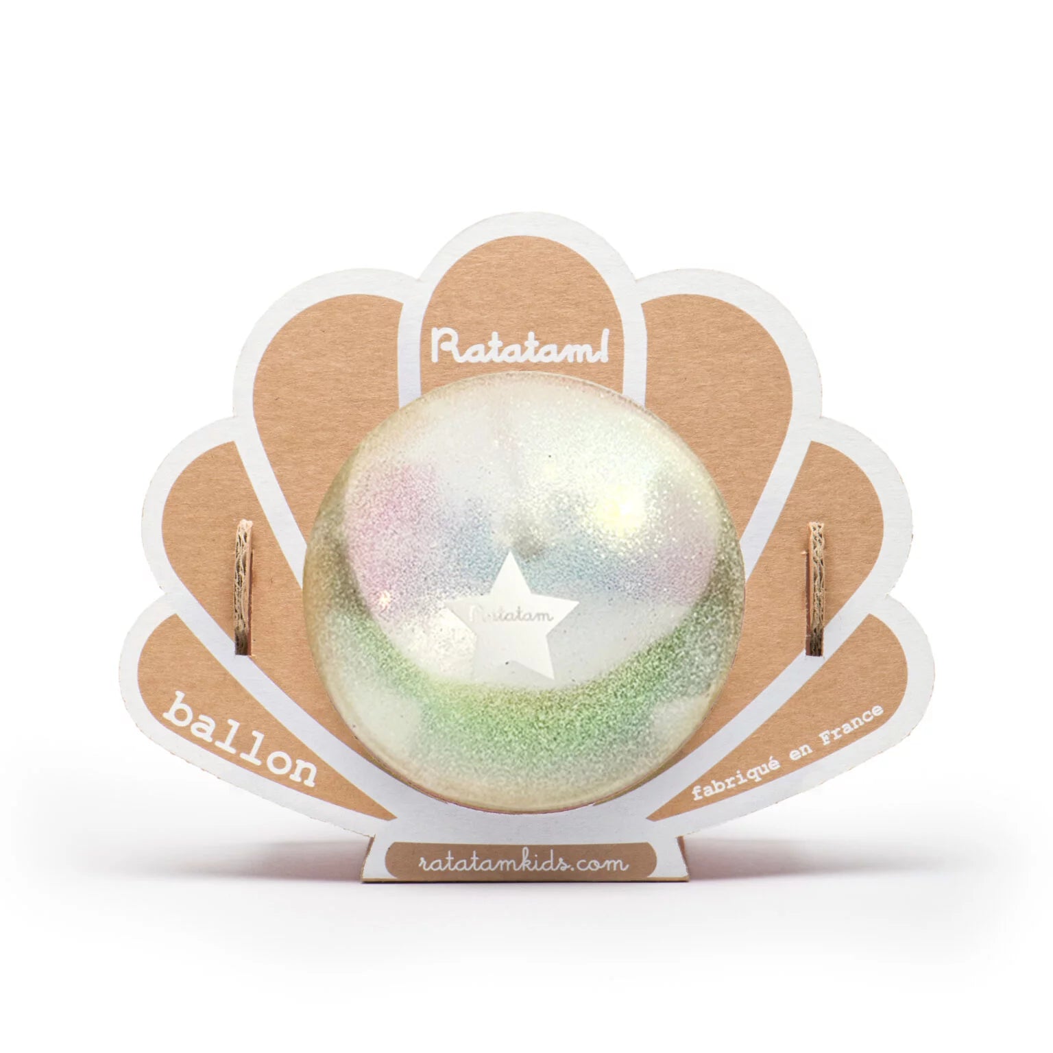 Balle coquillage 10 cm - Blanc