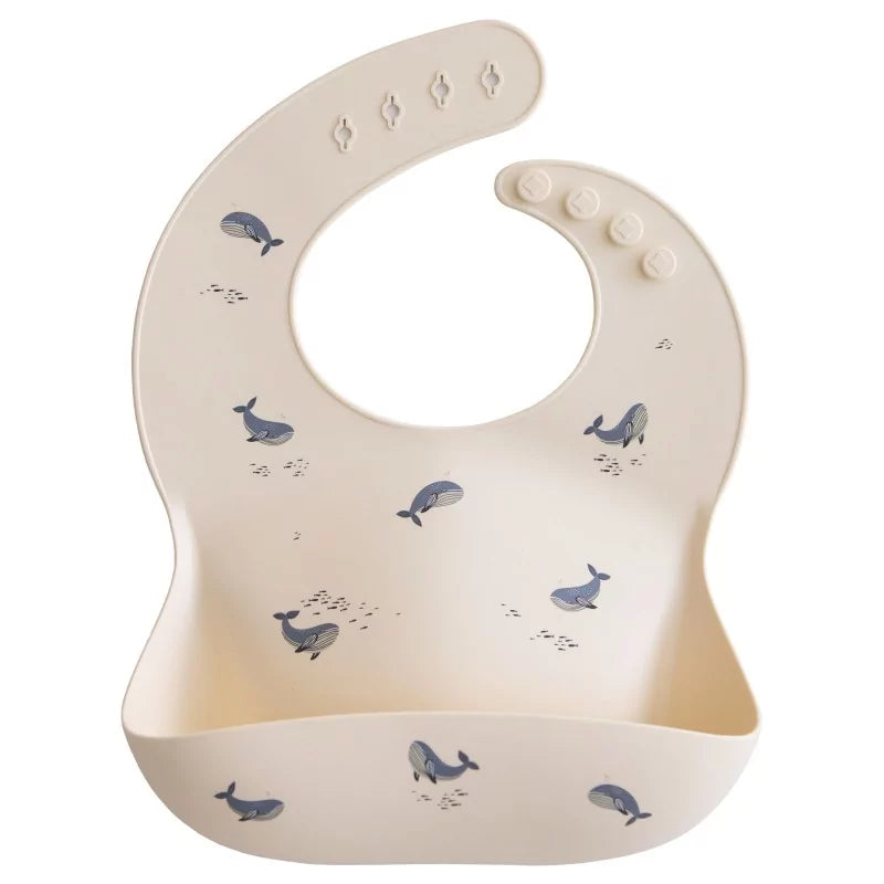 Bavoir silicone Mushie - Whale