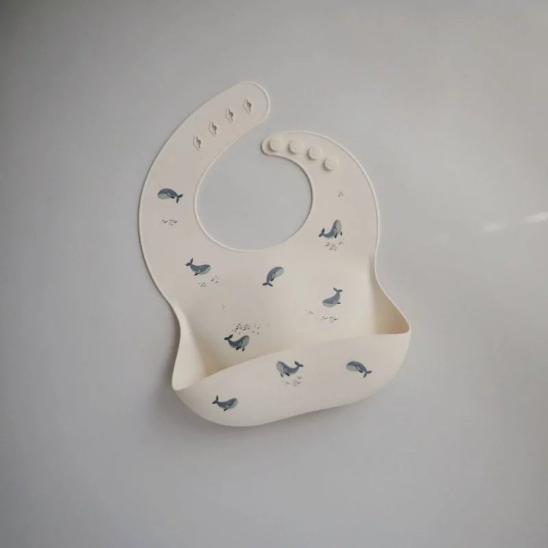 Bavoir silicone Mushie - Whale