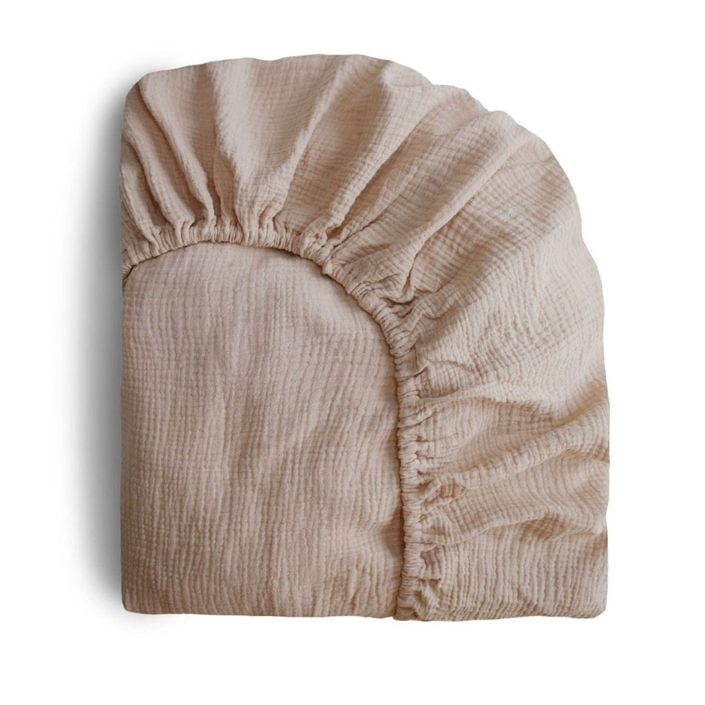 Drap housse gaze de coton - Natural 60x120cm