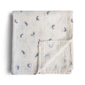 Lange Mushie coton biologique - Whale 120cm